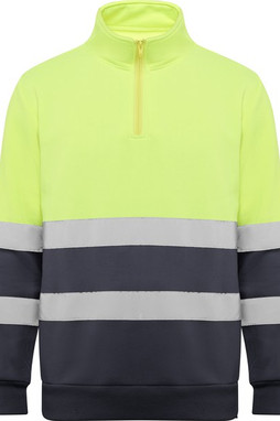 Roly HV9314 - SPICA High-visibility sweater with half zip