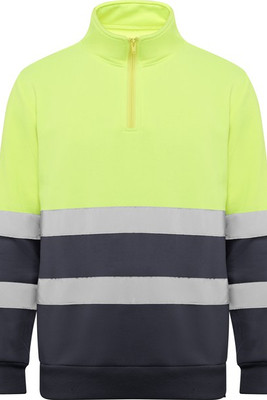 Roly HV9314 - SPICA High-visibility sweater with half zip