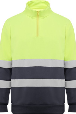 Roly HV9314 - SPICA Gut sichtbares Warnschutzsweatshirt mit halbem Reißverschluss