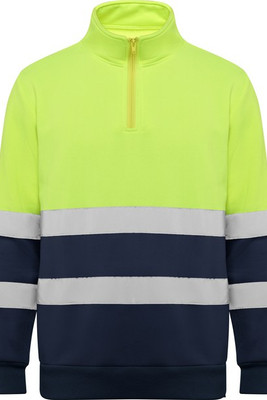 Roly HV9314 - SPICA High-visibility sweater with half zip