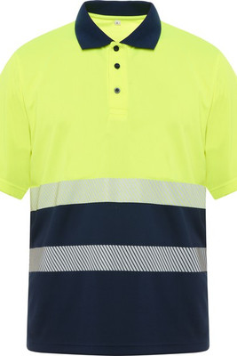 Roly HV9315 - VEGA High-visibility short-sleeve polo shirt in technical fabric