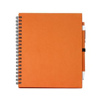 LEYNAX Spiral ring notebook with plain sheets and pen holder - EgotierPro NB7994