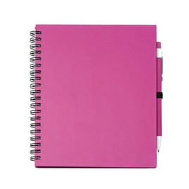 Stamina NB7994 - LEYNAX Carnet à spirale avec feuilles unies et emplacement pour stylo