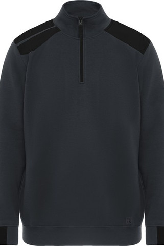Roly SU8413 - MAVERICK Farblich kombiniertes Sweatshirt mit halbem Reißverschluss und Stehkragen