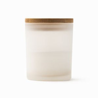 VANILA Scented candle in a translucent glass with bamboo lid - EgotierPro VL1315