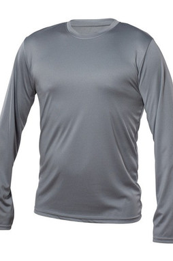 Blank Activewear M635 - Mens Long Sleeve T-Shirt, 100% Polyester Interlock, Dry Fit