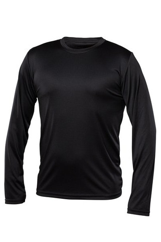 Blank Activewear M635 - Mens Long Sleeve T-Shirt, 100% Polyester Interlock, Dry Fit