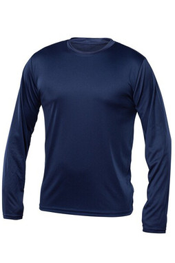 Blank Activewear M635 - Mens Long Sleeve T-Shirt, 100% Polyester Interlock, Dry Fit