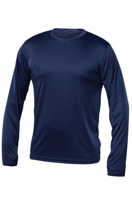 Blank Activewear M635 - Men's Long Sleeve T-Shirt, 100% Polyester Interlock, Dry Fit