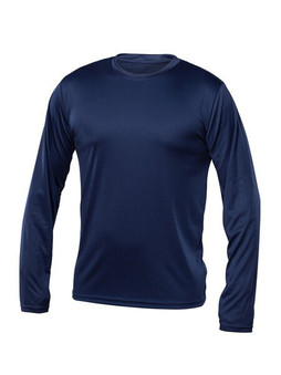 Blank Activewear M635 - Mens Long Sleeve T-Shirt, 100% Polyester Interlock, Dry Fit