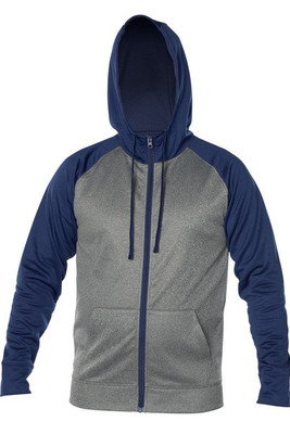 Blank Activewear ML444 - Unisex Performance Full Zip Hoodie with Mock Neck