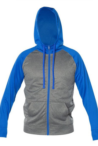 Blank Activewear ML444 - Unisex Performance Full Zip Hoodie with Mock Neck