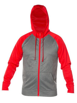Blank Activewear ML444 - Unisex Performance Full Zip Hoodie with Mock Neck