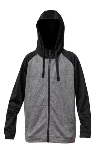 Blank Activewear Y444 - Youth Performance Full Zip Hoodie with Raglan Sleeves