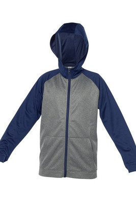Blank Activewear Y444 - Youth Performance Full Zip Hoodie with Raglan Sleeves