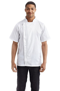 Artisan Collection by Reprime RP906 - Unisex Zip-Close Short Sleeve Chefs Coat