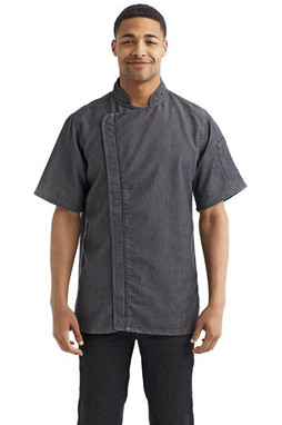 Artisan Collection by Reprime RP906 - Unisex Zip-Close Short Sleeve Chefs Coat