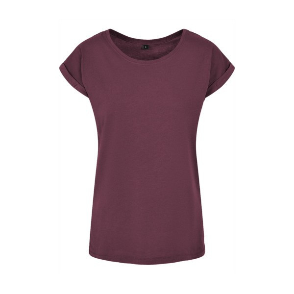 Build Your Brand BY021 - Women's Cotton Jersey T-Shirt with Folded Sleeves