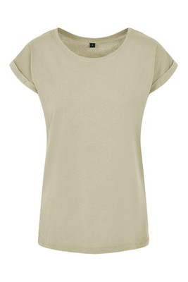 Build Your Brand BY021 - Women's Cotton Jersey T-Shirt with Folded Sleeves