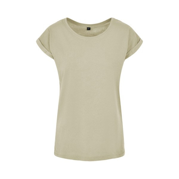 Build Your Brand BY021 - Women's Cotton Jersey T-Shirt with Folded Sleeves