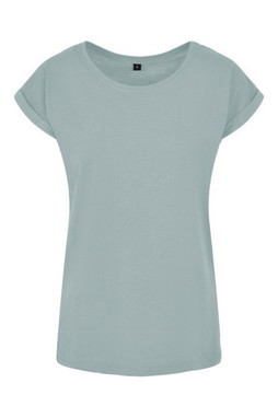 Build Your Brand BY021 - Womens Cotton Jersey T-Shirt with Folded Sleeves