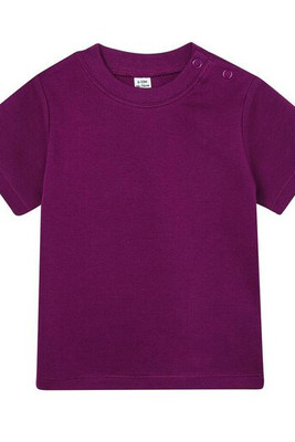 Babybugz BZ002 - Soft Cotton Baby Crew Neck Tee with Shoulder Poppers
