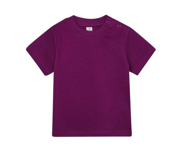 Babybugz BZ002 - Soft Cotton Baby Crew Neck Tee with Shoulder Poppers