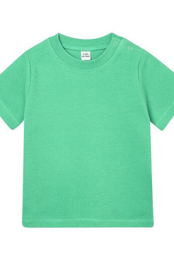 Babybugz BZ002 - Soft Cotton Baby Crew Neck Tee with Shoulder Poppers