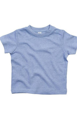 Babybugz BZ002 - Soft Cotton Baby Crew Neck Tee with Shoulder Poppers