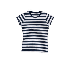MANTIS MT110S - Økologisk Stribet T-shirt til Kvinder