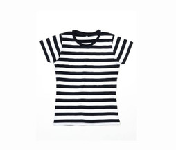 Mantis MT110S - Organisch Gestreept Dames T-shirt van Mantis