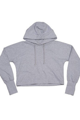 MANTIS MT140 - Organic Cotton Cropped Hoodie with Thumbhole Cuffs