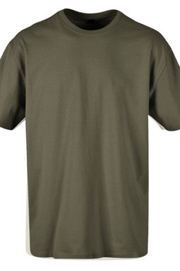 Build Your Brand BY102 - T-Shirt Oversize Uomo in Cotone Senza Etichetta