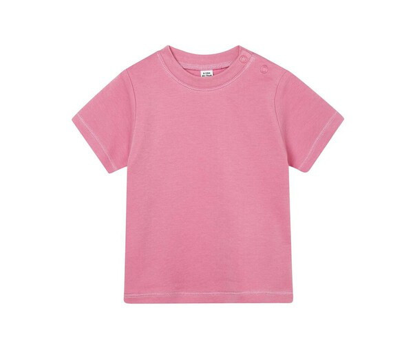 Babybugz BZ002 - Soft Cotton Baby Crew Neck Tee with Shoulder Poppers