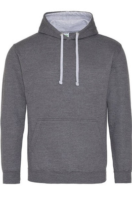 AWDIS JH003 - Urban Contrast Hoodie with Warm Kangaroo Pockets