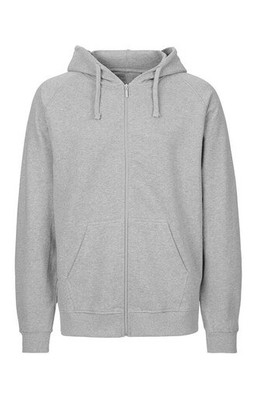 Neutral T63301 - FELPA CON CAPPUCCIO UNISEX IN COTONE TIGRATO CON ZIP
