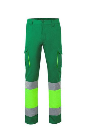 VELILLA V3030 - Pantalon Multipoches Bicolore Haute Visibilité