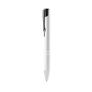 NORFOLK Ball pen with soft touch metal body and pusher with anodized finish - EgotierPro BL8078
