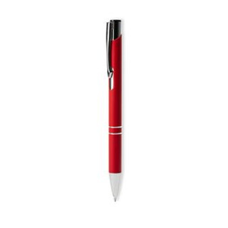 NORFOLK Ball pen with soft touch metal body and pusher with anodized finish - EgotierPro BL8078