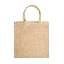 NIMES Natural jute bag with reinforced cotton handles in colour - EgotierPro BO7149