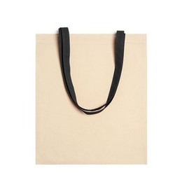 NIZA 100% 105 gsm cotton bag with 70 cm long colour handles - EgotierPro BO7160