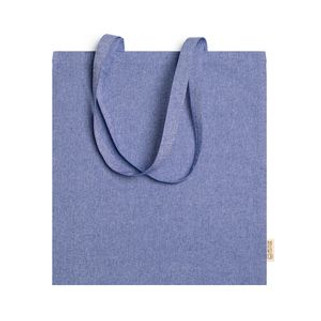 RIVOLI 100% recycled cotton bag in heather finish with 70 cm long handles - EgotierPro BO7162