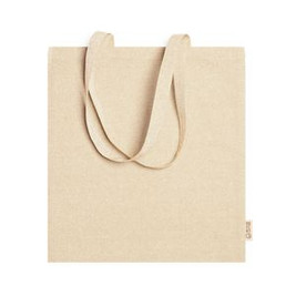 RIVOLI 100% recycled cotton bag in heather finish with 70 cm long handles - EgotierPro BO7162