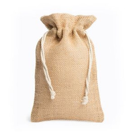 PARMA Sack style bag made of natural jute with cotton drawstring fastening - EgotierPro BO7163
