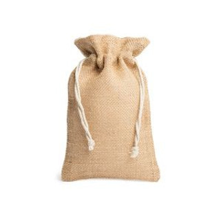 FLAY Sack style bag made of natural jute with cotton drawstring fastening - EgotierPro BO7164