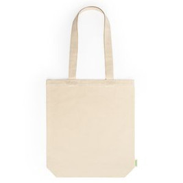 KENSAL 100% organic cotton bag with gusset and practical 70 cm long handles - EgotierPro BO7168