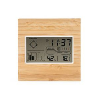 KELVIN Weather station with bamboo front shell - EgotierPro EM3004