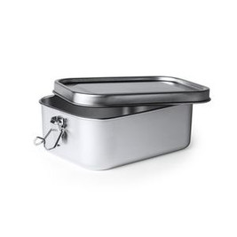 Stamina FI4069 - BRENA 304 roestvrijstalen lunchbox met veiligheidsslot met zijgespen