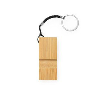 STELO Keyring with mobile stand function made of bamboo - EgotierPro KO4094