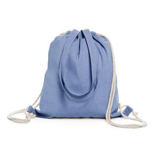 VARESE Rucksack-Tasche mit Kordelzug aus 100 % recycelter Baumwolle 140 g/m² in melierter Optik - EgotierPro MO7107